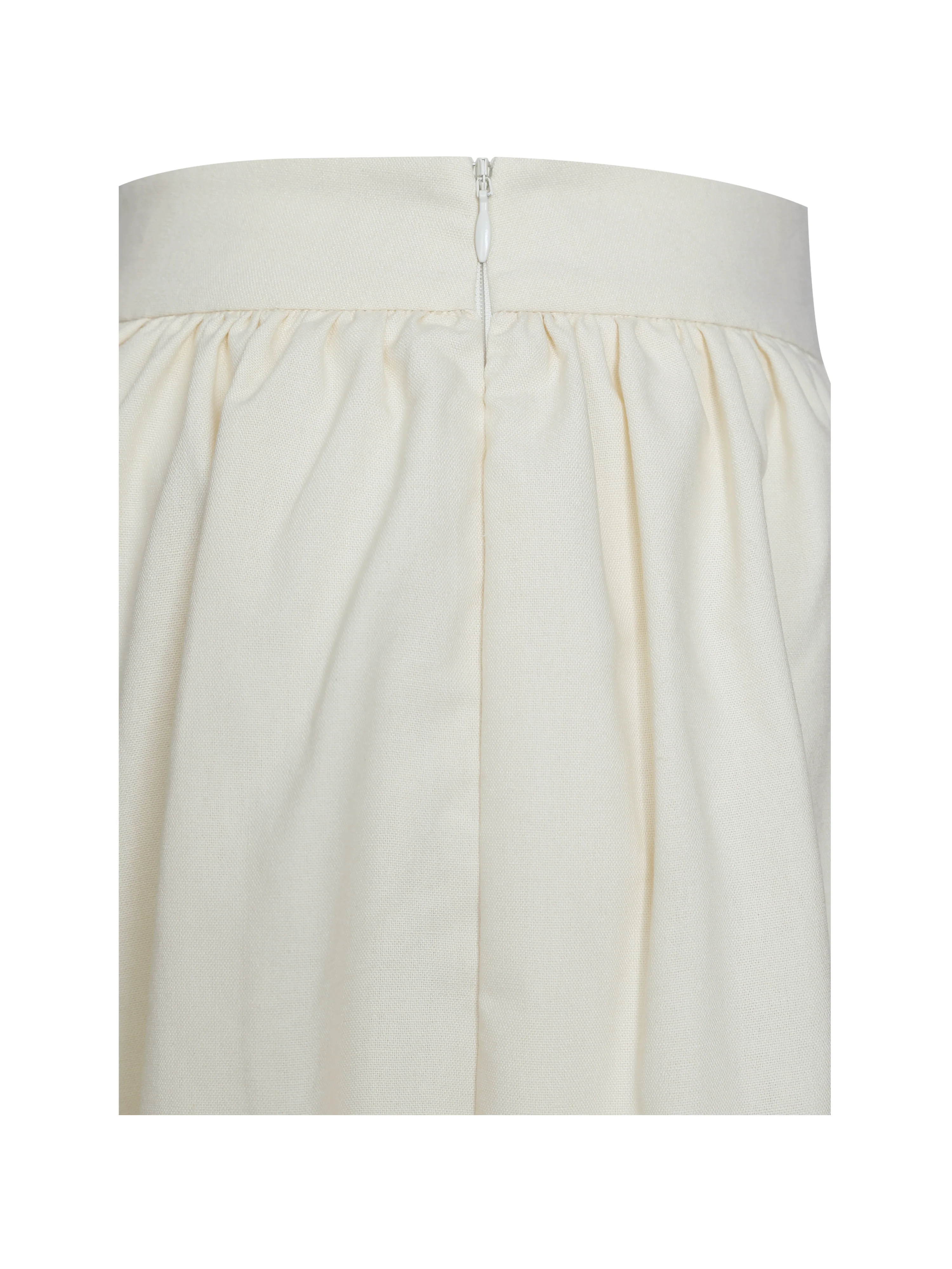 Quinzelle Off White Linen Bubble Shorts