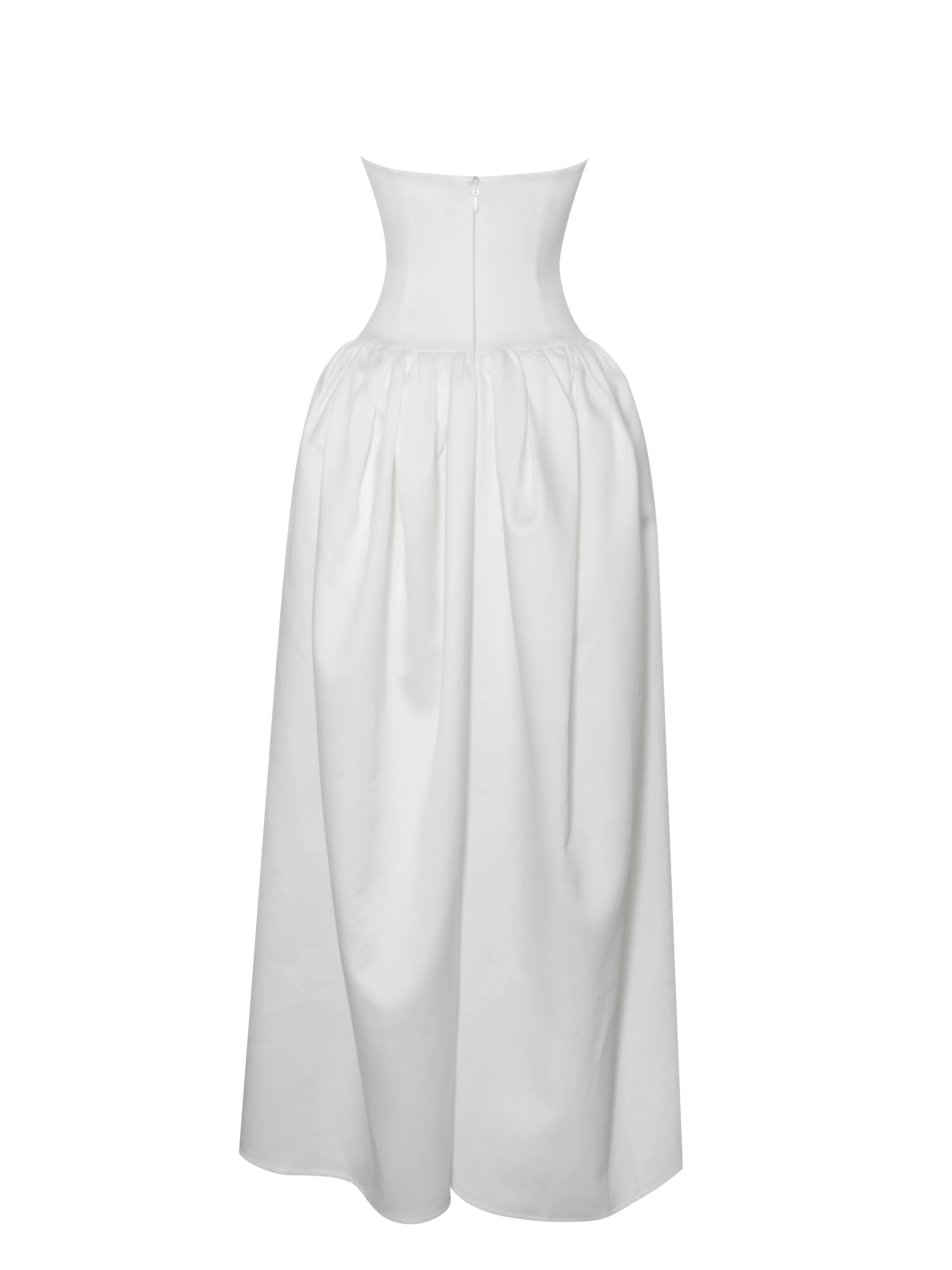 Naila Lace Trim Strapless Drop Waist Wedding Gown