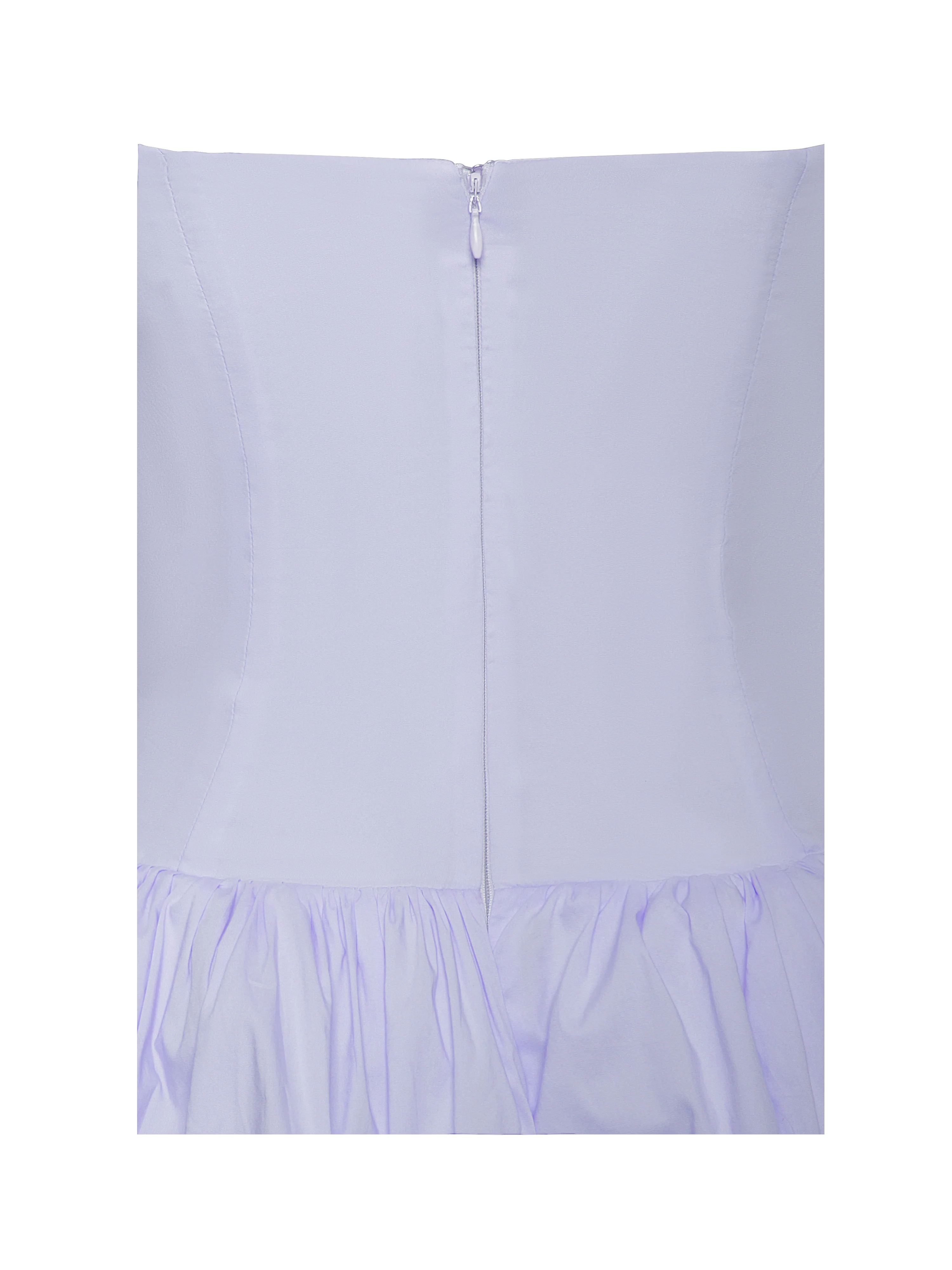 Oletta Blue Corset Strapless Bubble Hem Mini Dress