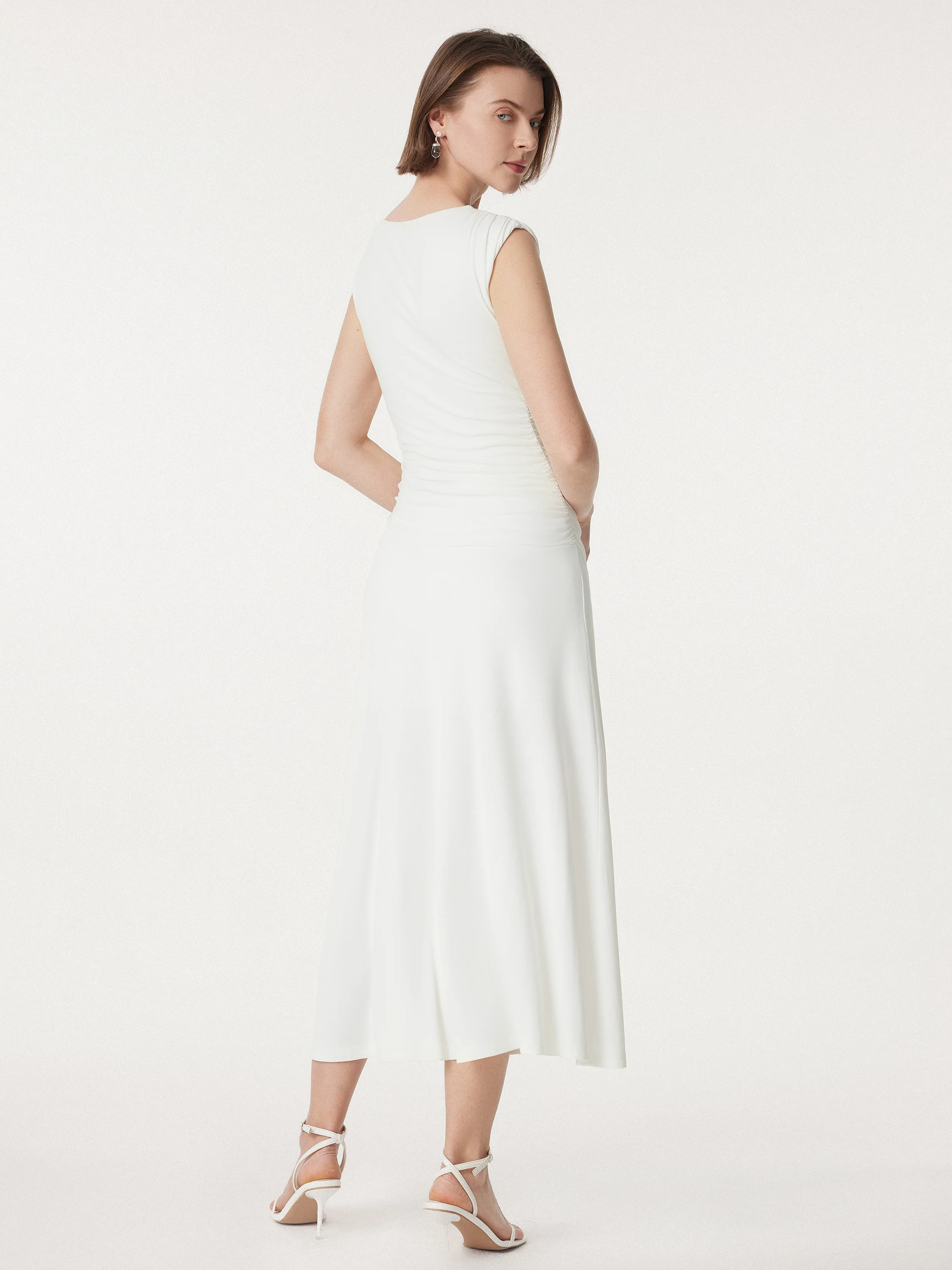 Breezy Cooling Side Ruched Maxi Dress
