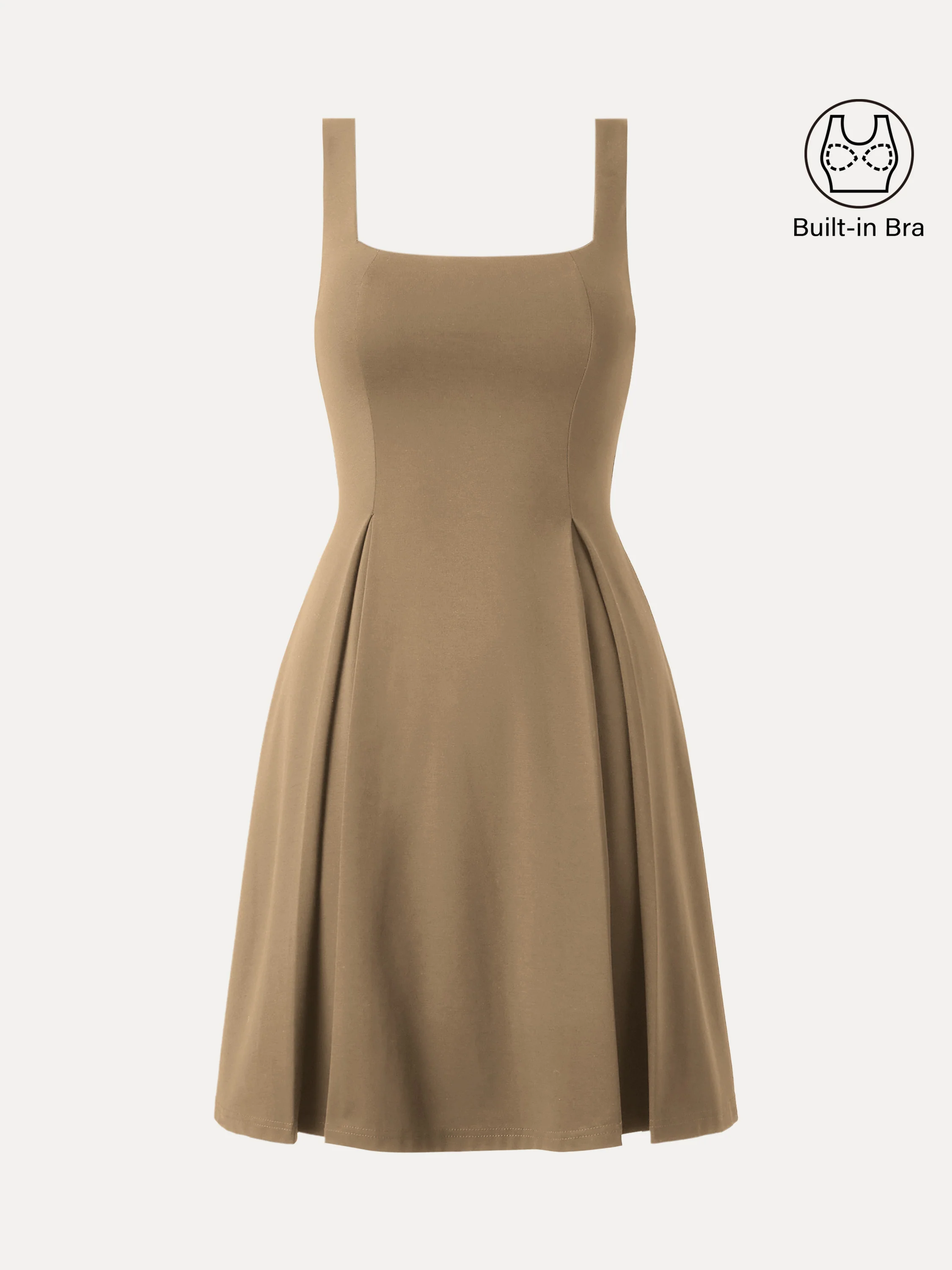 Square Neck Fit-and-flare Mini Brami Dress