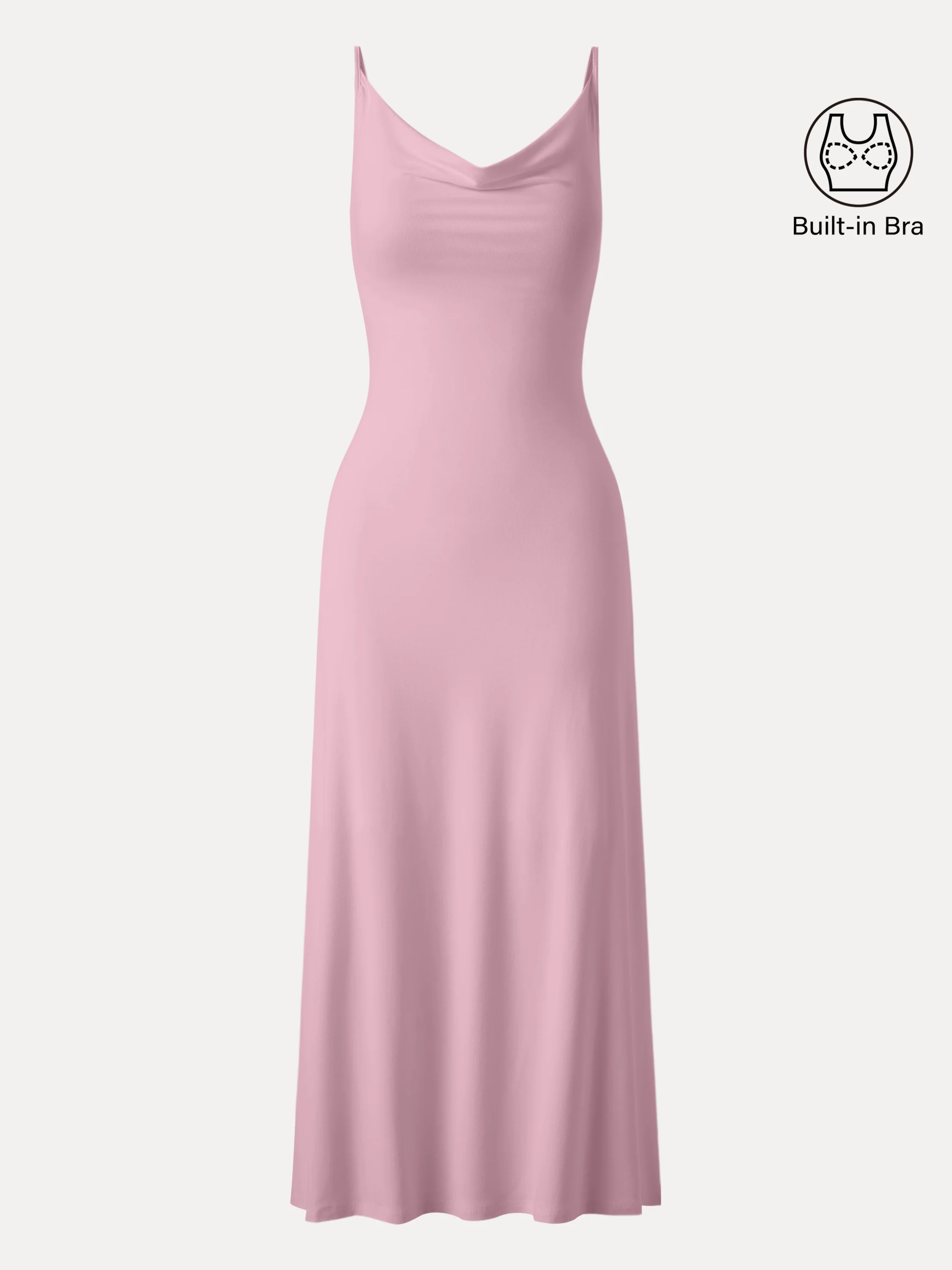 Effortless Vacay Cowl Neck Midi Brami Dress