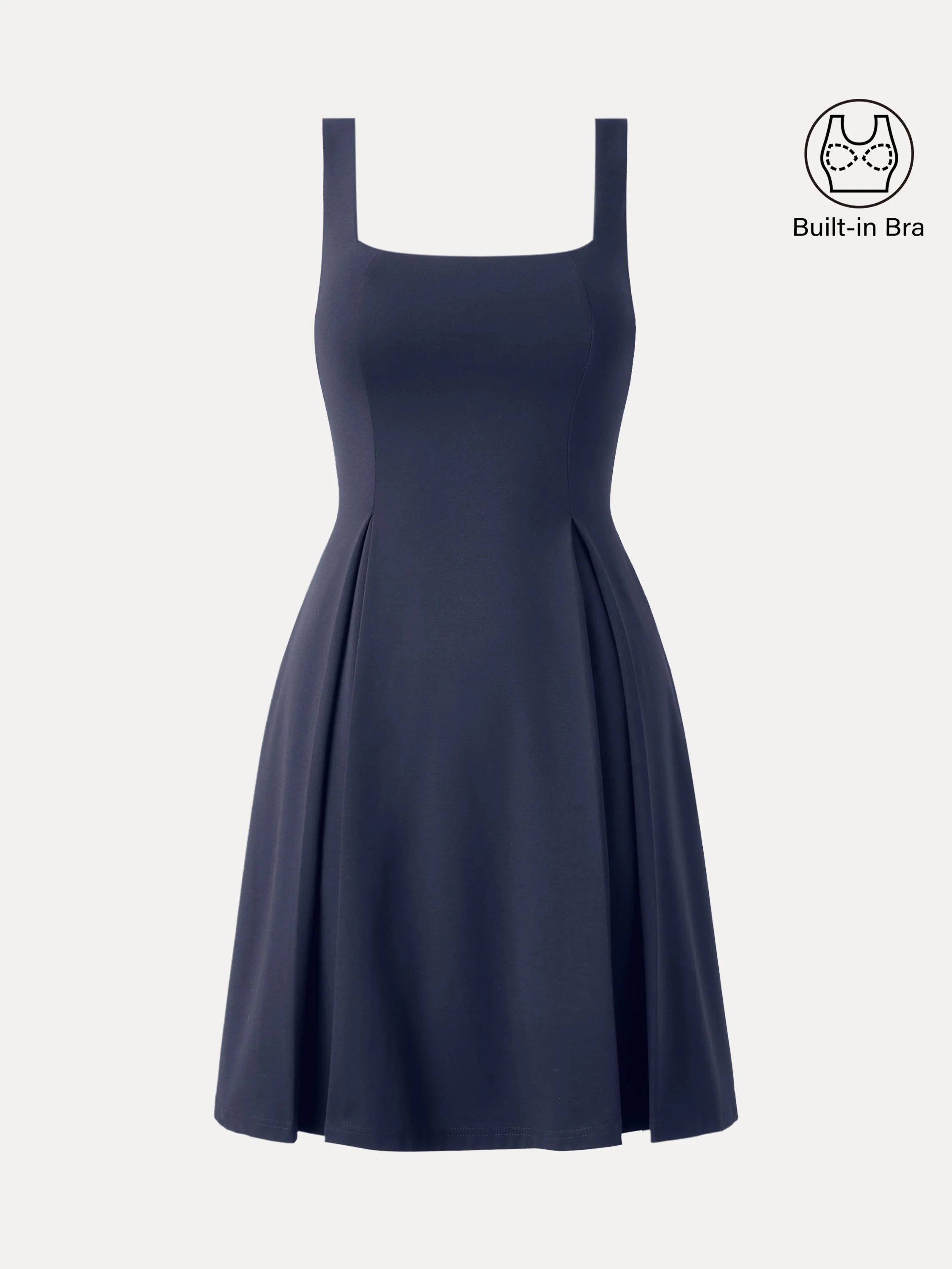 Square Neck Fit-and-flare Mini Brami Dress