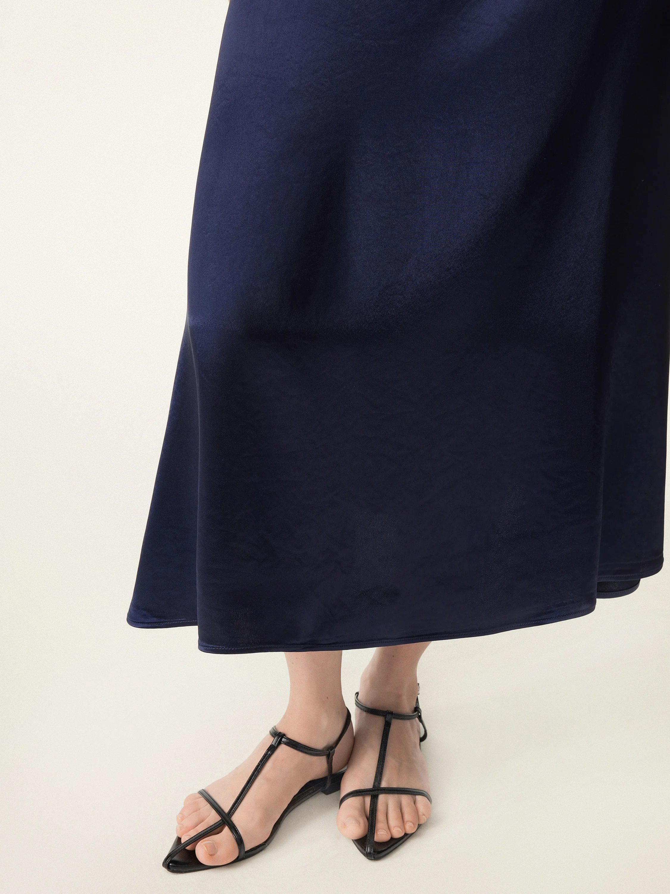 Midnight Acetate Non-slip Strapless Midi Brami Dress