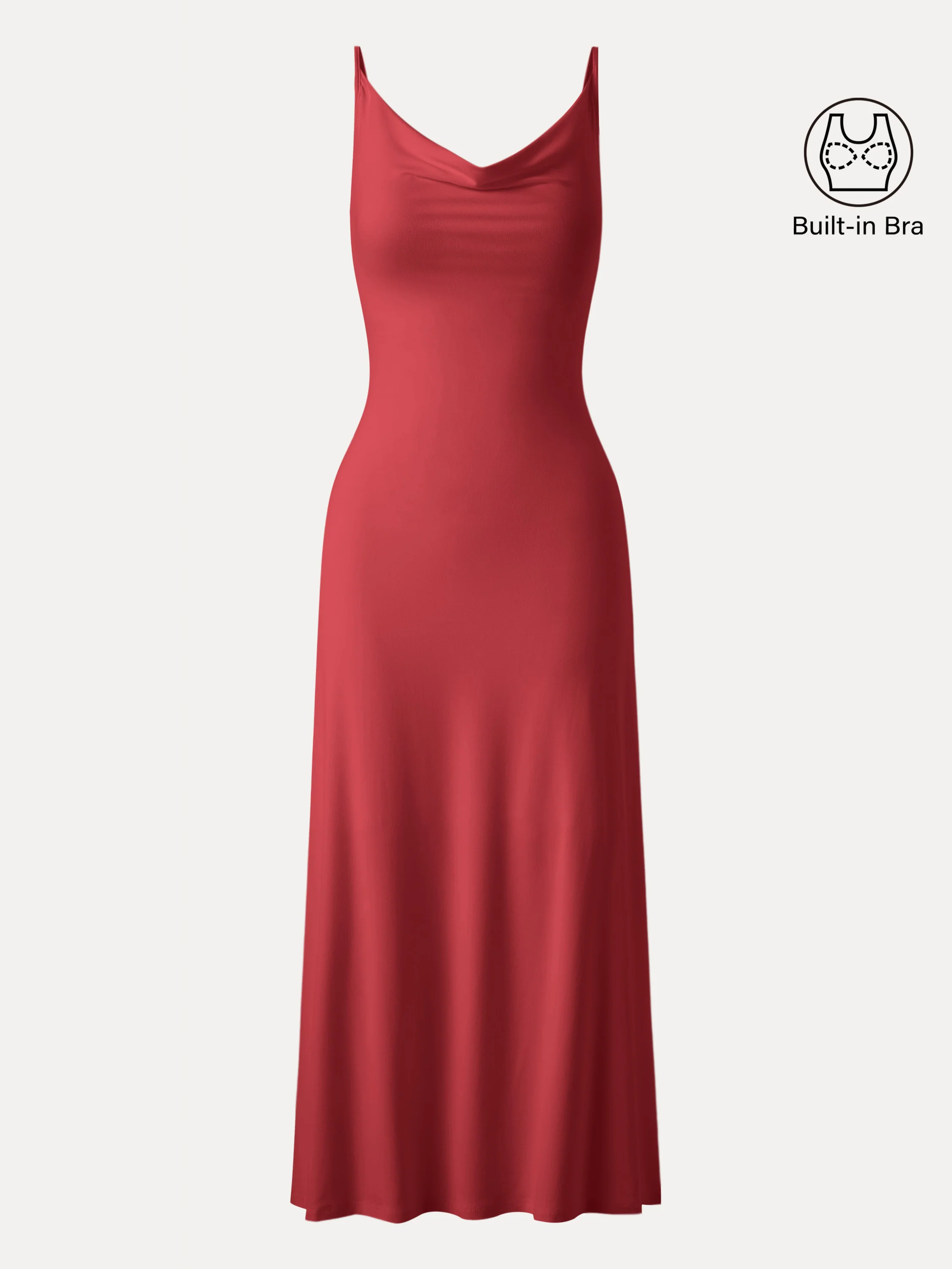 Effortless Vacay Cowl Neck Midi Brami Dress