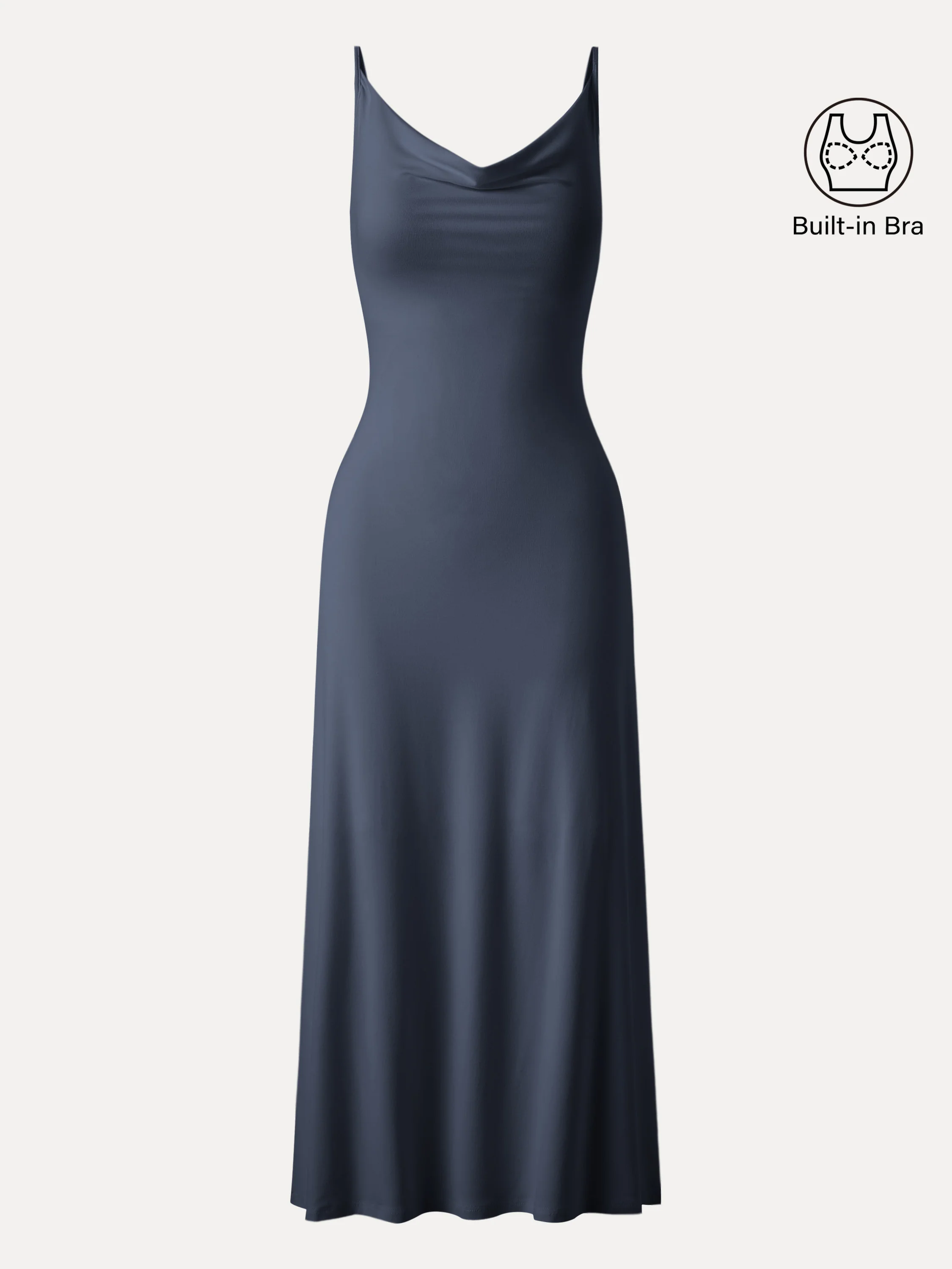 Effortless Vacay Cowl Neck Midi Brami Dress