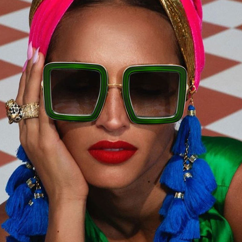 Kaynafashions - Party Solid Patchwork Sunglasses