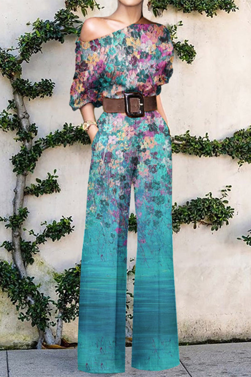 Kaynafashions - Fashion Casual Without Belt One Shoulder Loose Jumpsuits(10 colors)