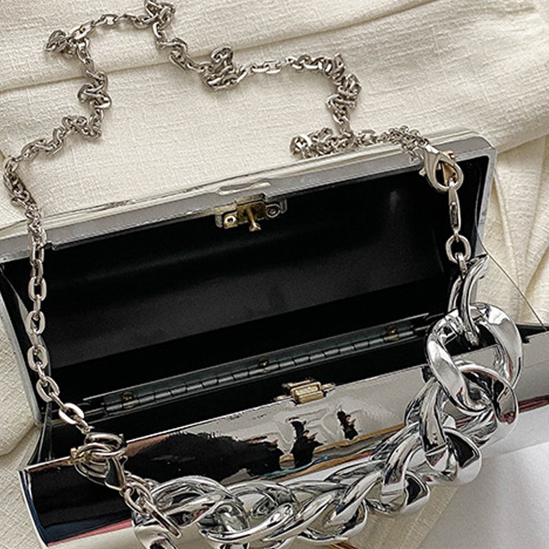 Kaynafashions - Casual Solid Patchwork Chains Bags