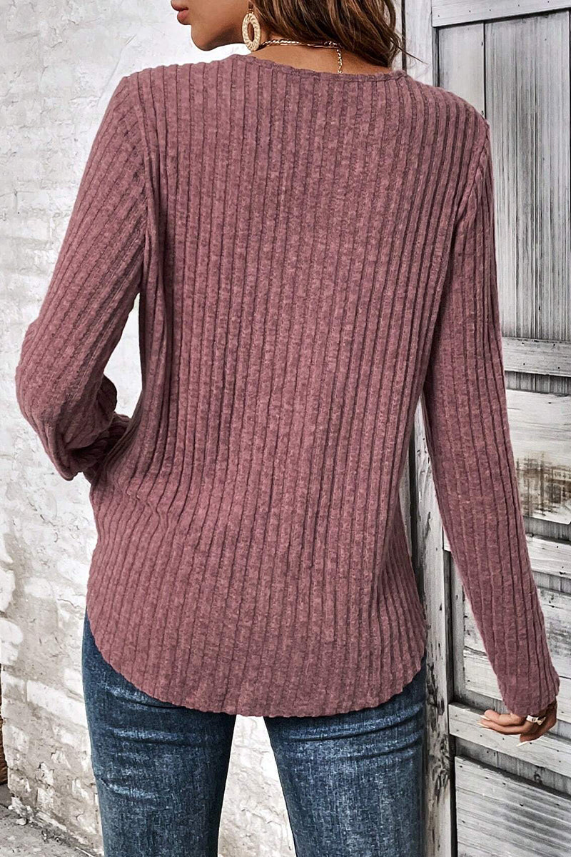 Kaynafashions - Casual Solid Lace O Neck Tops