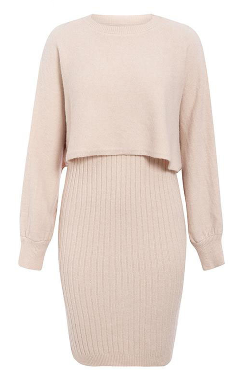 Kaynafashions - Casual Solid Patchwork O Neck Long Sleeve Two Pieces(3 colors)