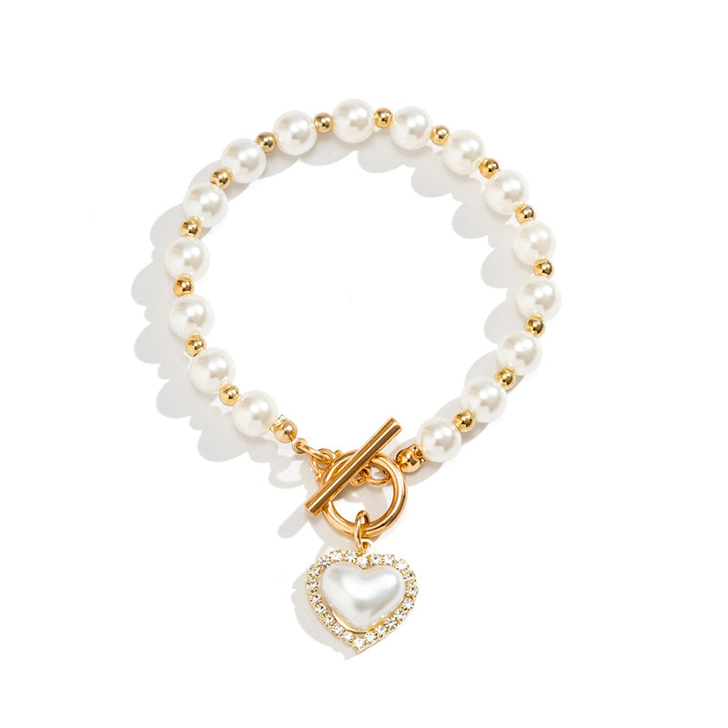Kaynafashions - Casual Patchwork Chains Pearl Bracelets