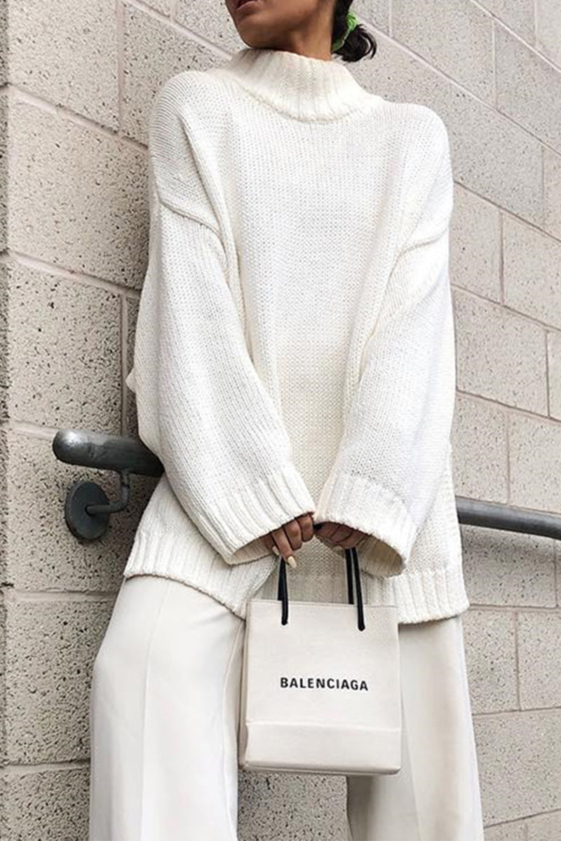 Kaynafashions - Casual Solid Color Turtleneck Sweaters