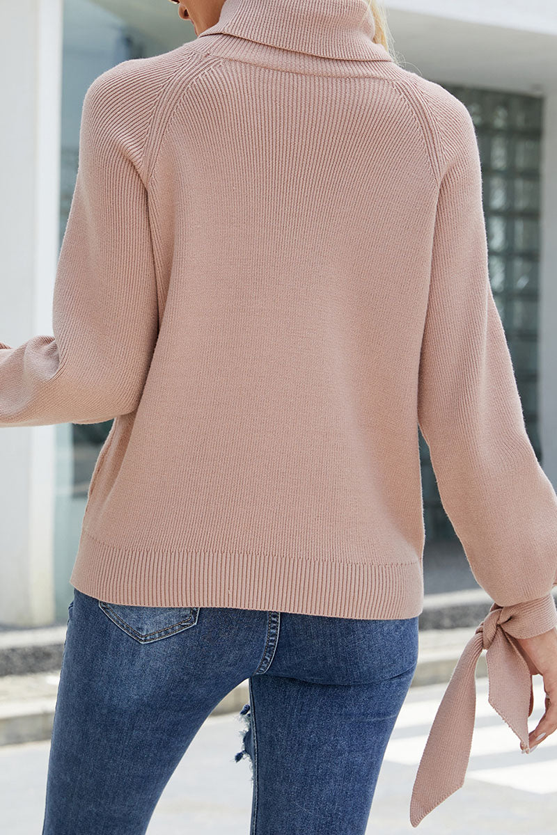 Kaynafashions - Casual Solid Frenulum O Neck Sweaters(5 colors)