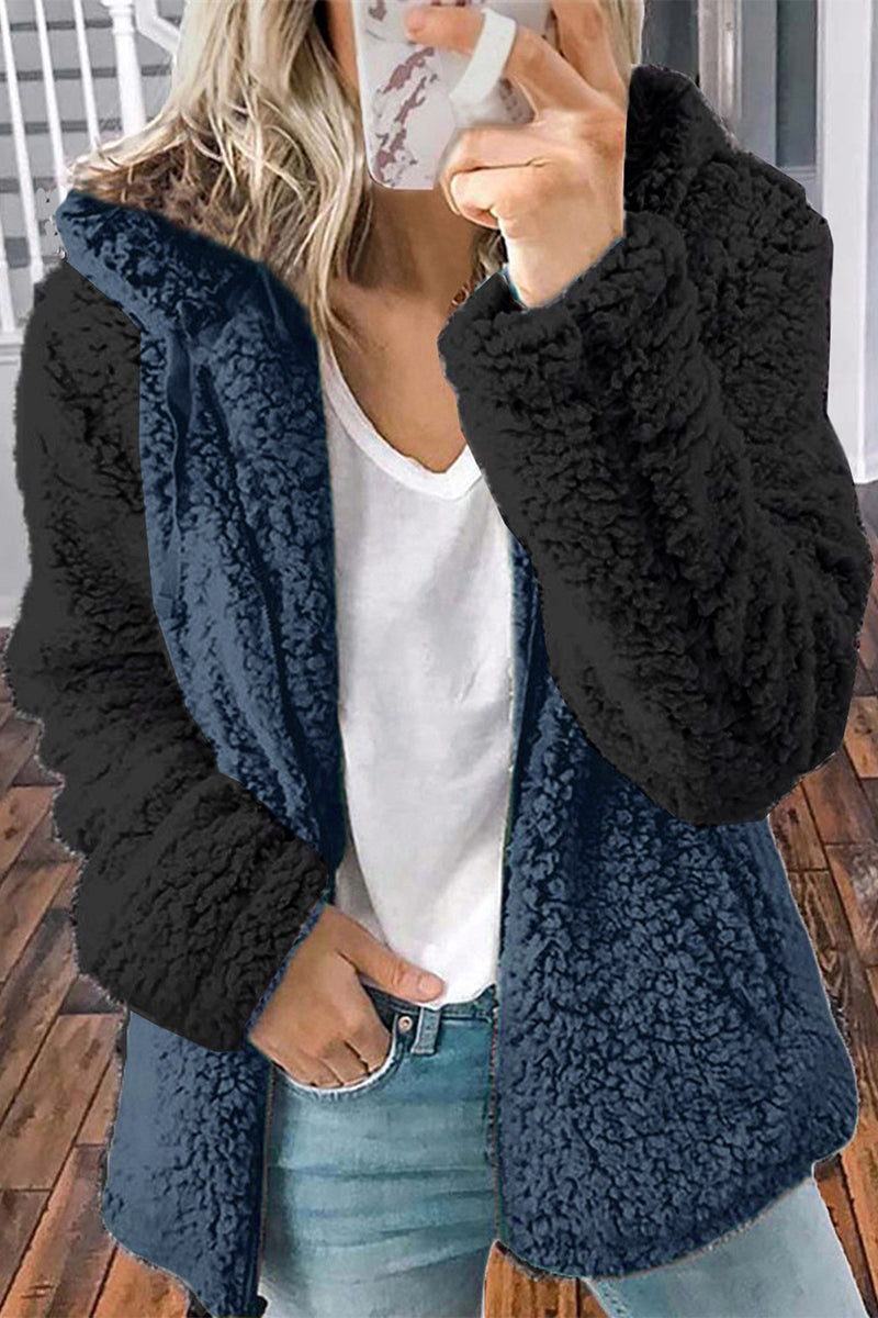 Kaynafashions - Casual Solid Pocket O Neck Outerwear(5 Colors)