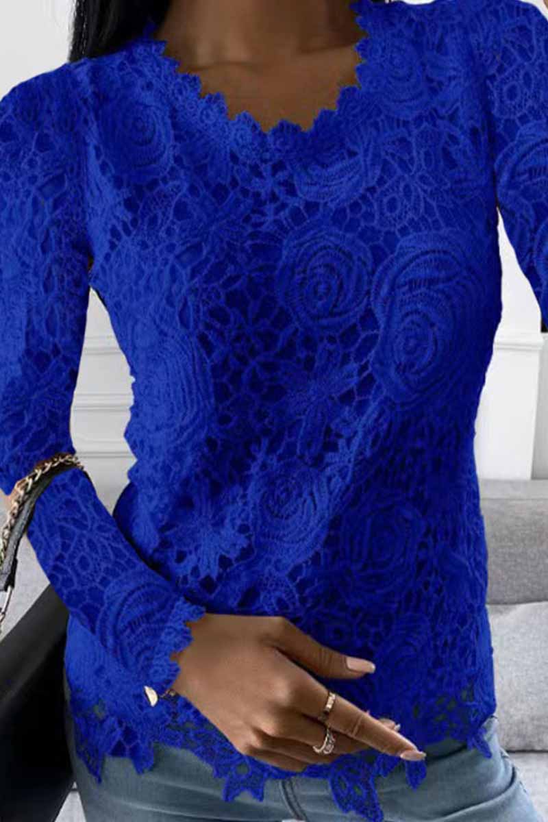 Kaynafashions - Street Solid Patchwork O Neck Tops