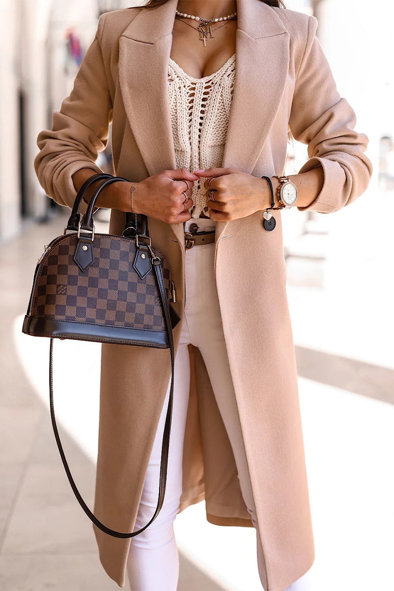 Kaynafashions - Casual Elegant Solid Turndown Collar Outerwear(6 Colors)