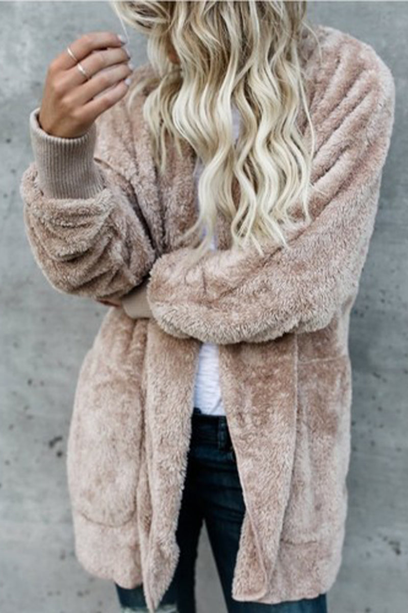 Kaynafashions - Work Solid Patchwork Cardigan Collar Outerwear(9 Colors)