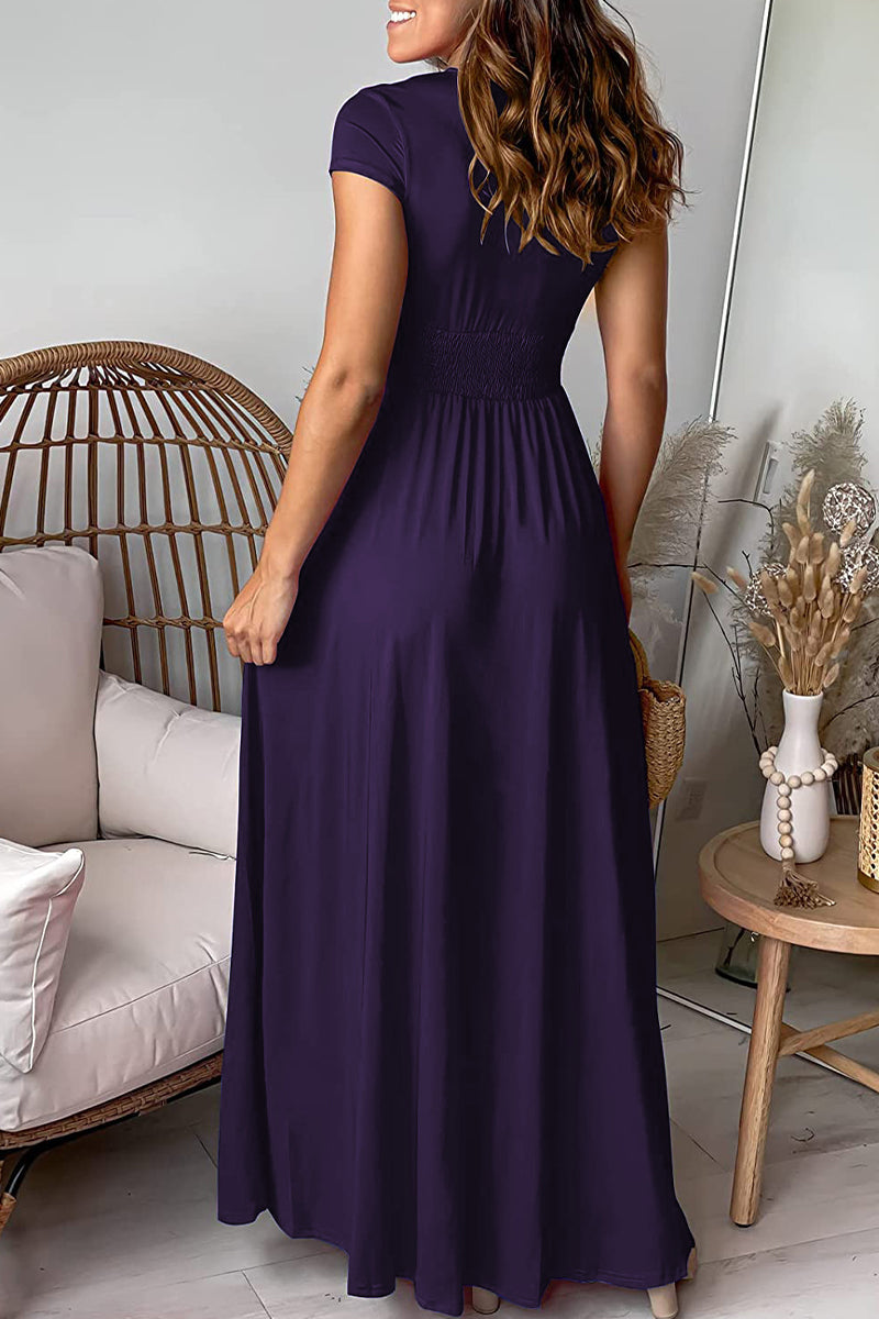 Kaynafashions - Celebrities Elegant Solid Asymmetrical Halter Irregular Dress Dresses(7 Colors)