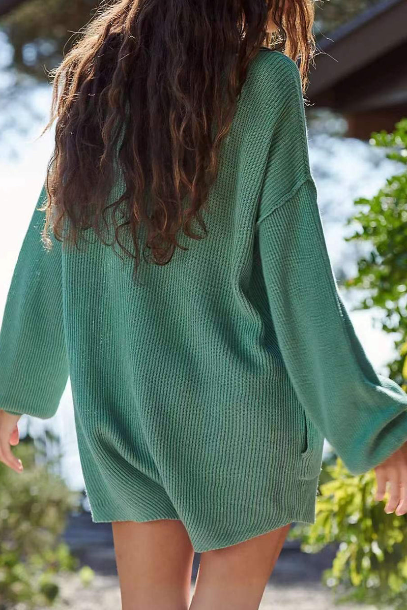 Kaynafashions - Casual Simplicity Solid Buttons V Neck Loose Jumpsuits