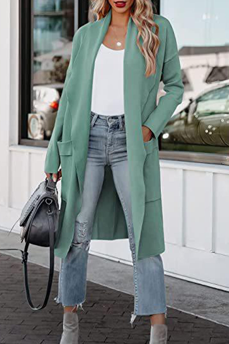 Kaynafashions - British Style Solid Pocket Sweaters(6 Colors)