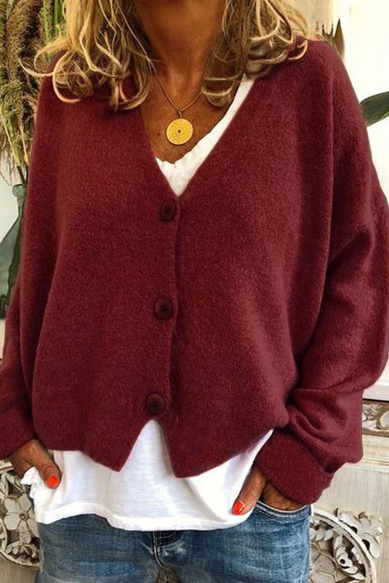 Kaynafashions - Casual Solid Patchwork V Neck Mid Waist Sweaters(15 Colors)