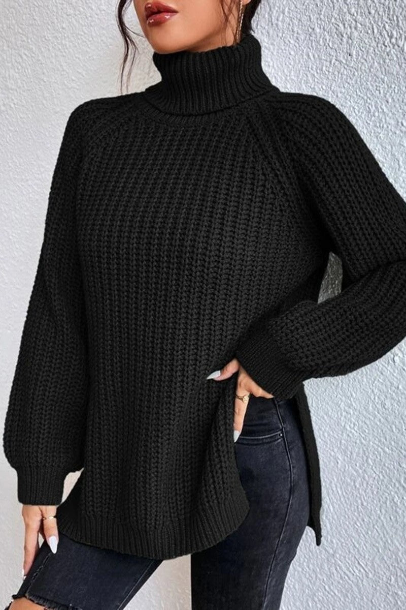 Kaynafashions - Casual Solid Basic Turtleneck Tops