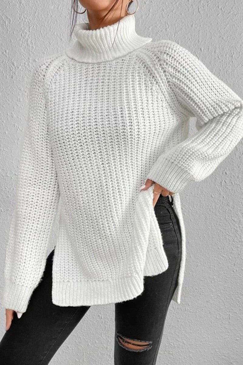 Kaynafashions - Casual Solid Basic Turtleneck Tops