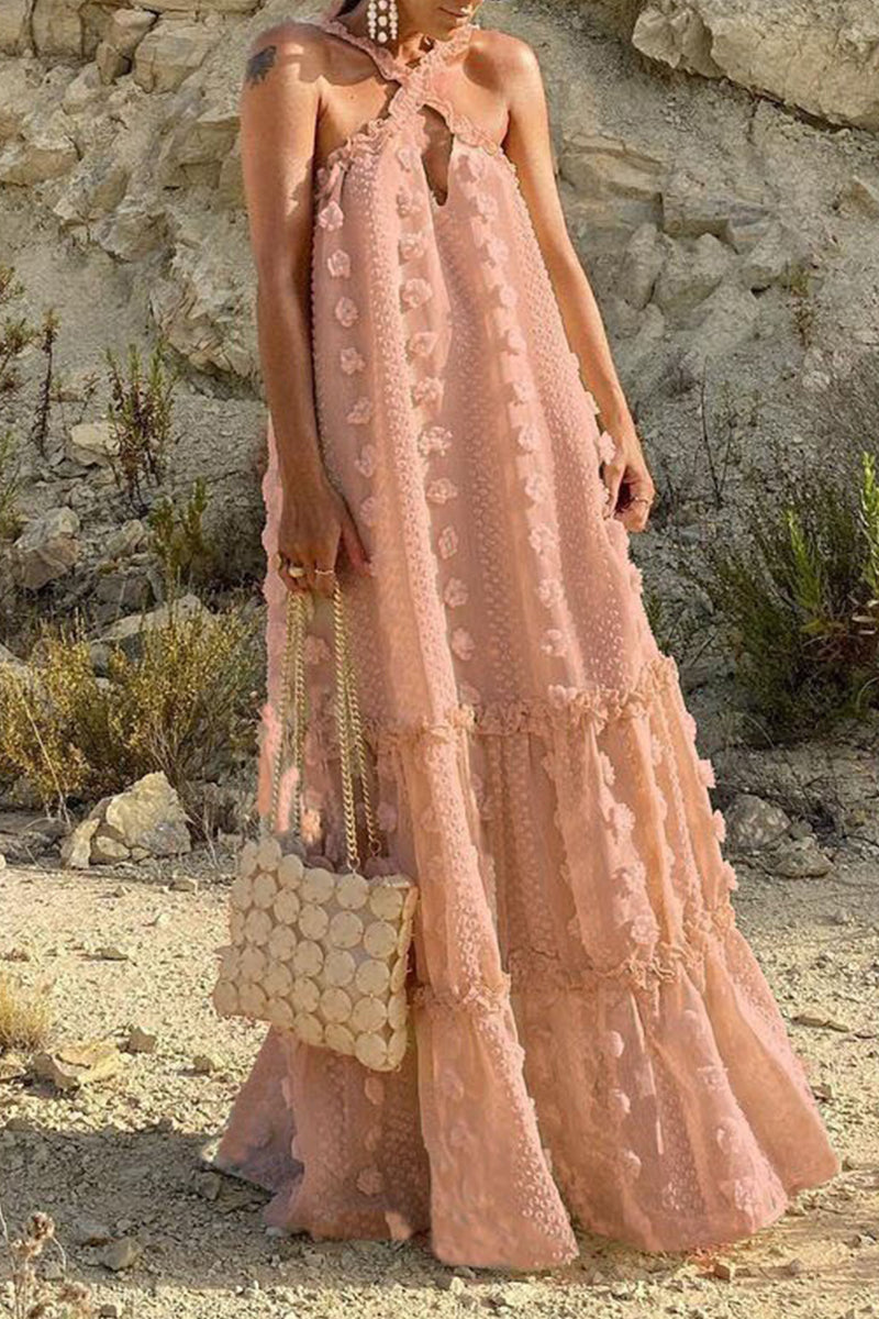 Kaynafashions - Casual British Style Solid Patchwork Halter A Line Dresses(6 Colors)