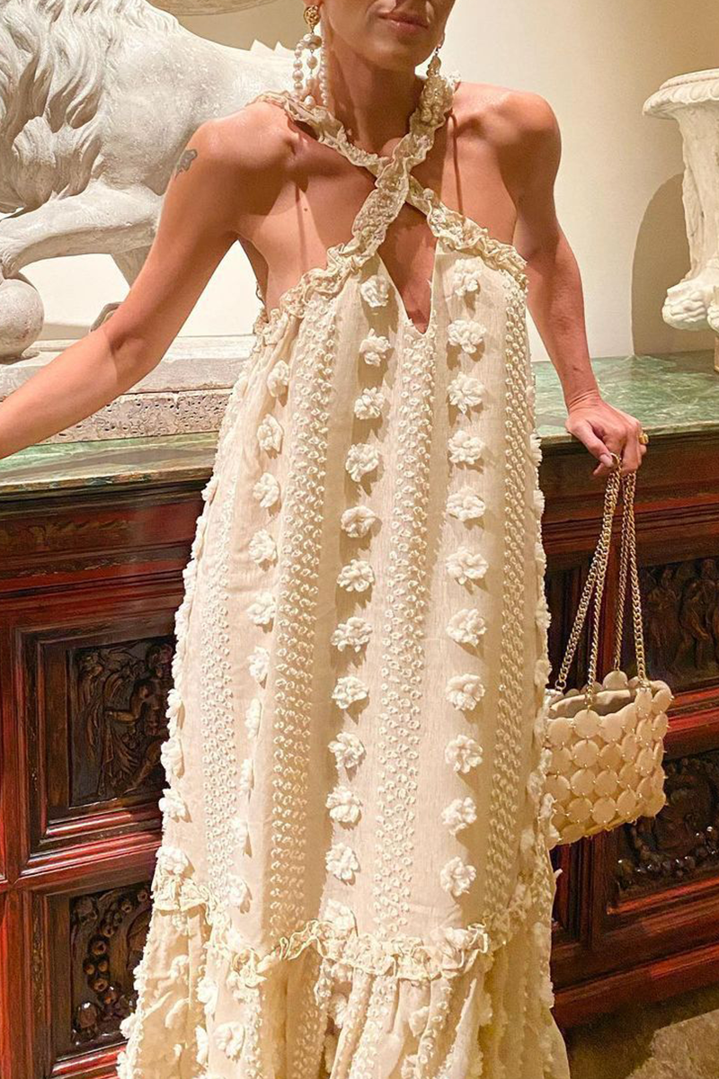 Kaynafashions - Casual British Style Solid Patchwork Halter A Line Dresses(6 Colors)