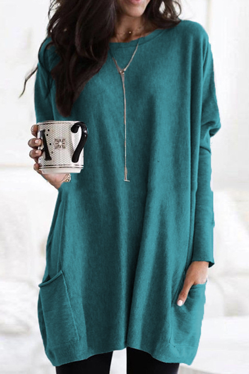 Kaynafashions - Fashion Solid Patchwork O Neck Tops