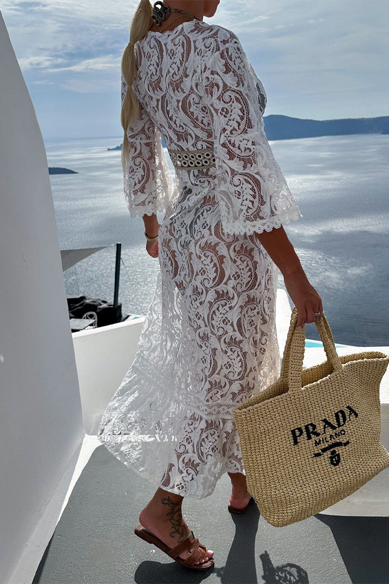 Kaynafashions - Sexy Vacation Solid Patchwork Swimwears Cover Up