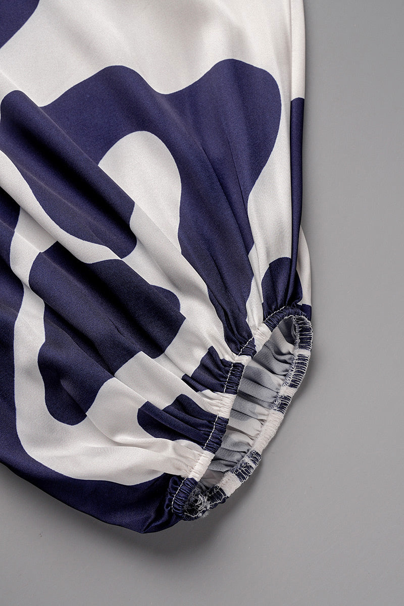 Kaynafashions - Casual Elegant Print Patchwork Off the Shoulder Long Sleeve Two Pieces(13 Colors)