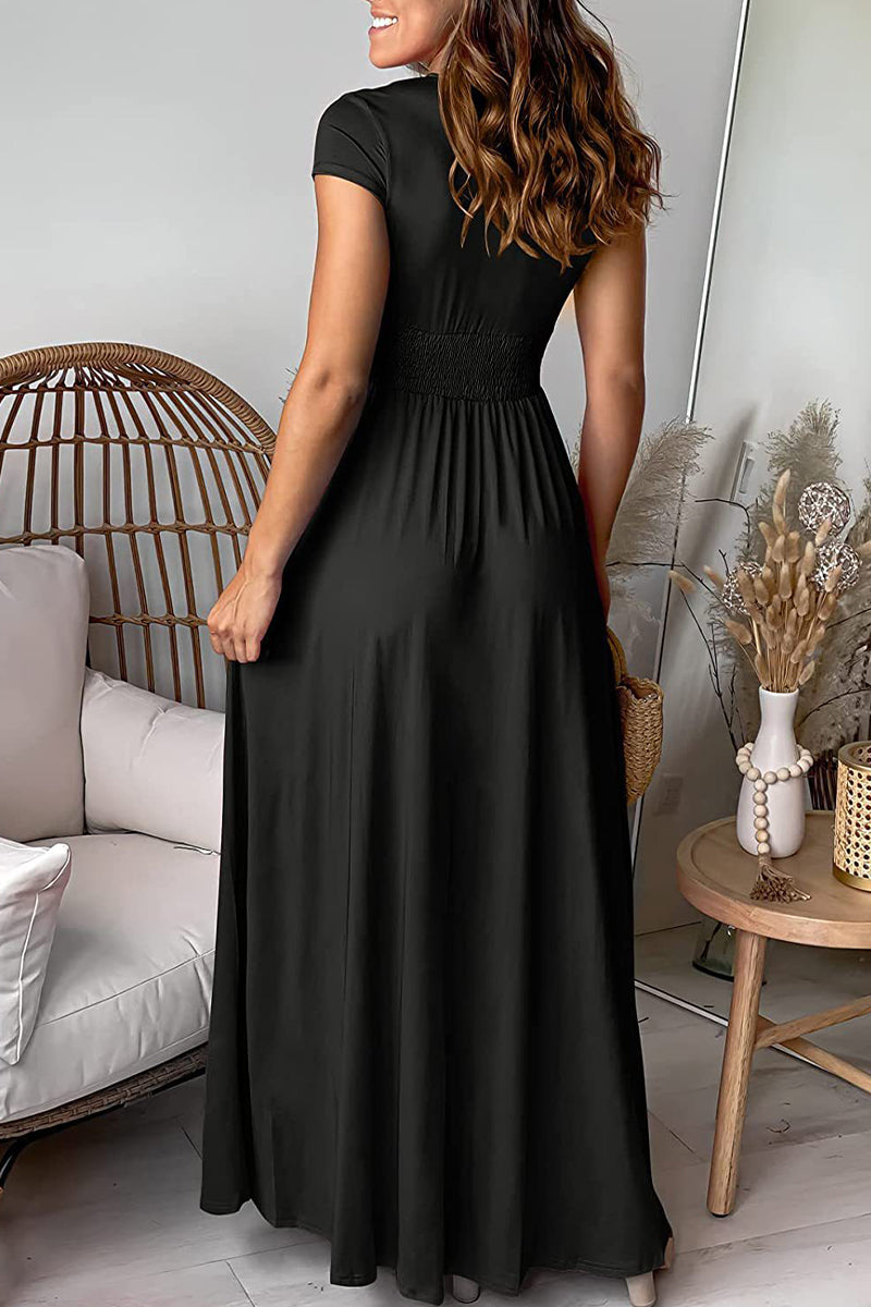 Kaynafashions - Celebrities Elegant Solid Asymmetrical Halter Irregular Dress Dresses(7 Colors)