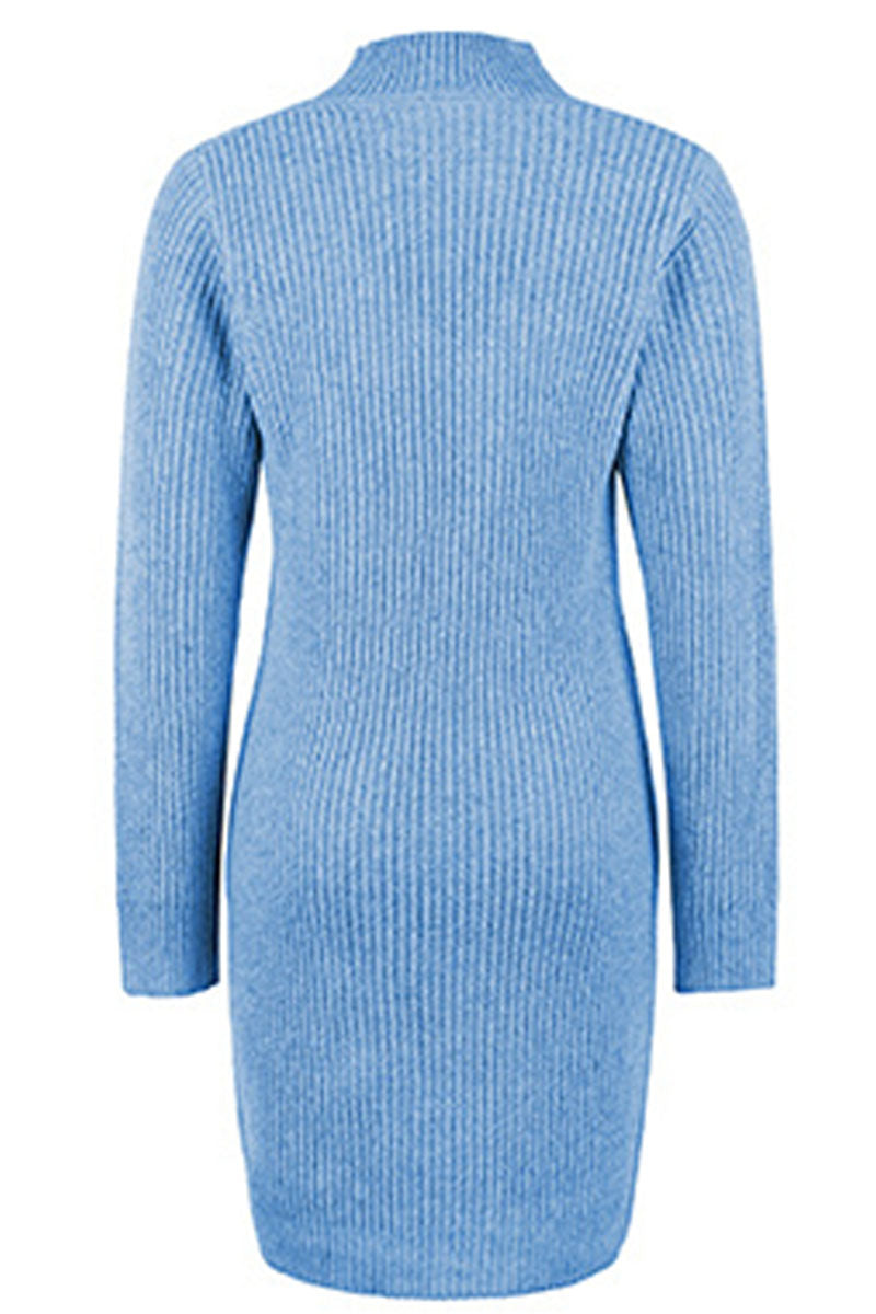 Kaynafashions - Fashion Solid Hollowed Out Beading Halter Straight Dresses(4 colors)