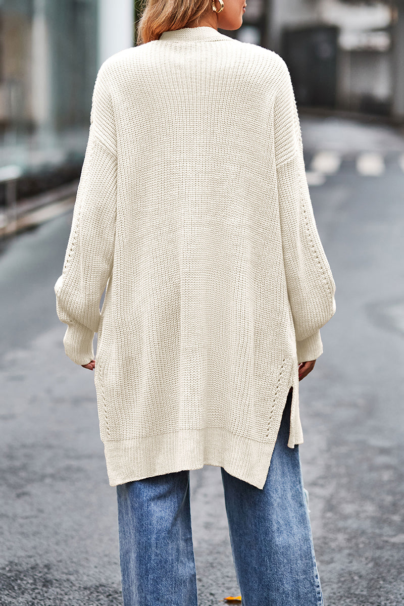 Kaynafashions - Street Solid Pocket Cardigan Collar Tops