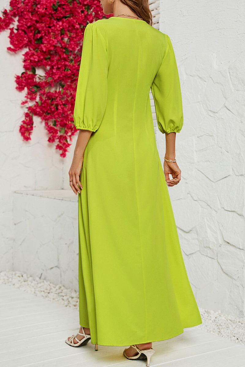 Kaynafashions - Casual Solid Buckle Shirt Dress Dresses(3 Colors)