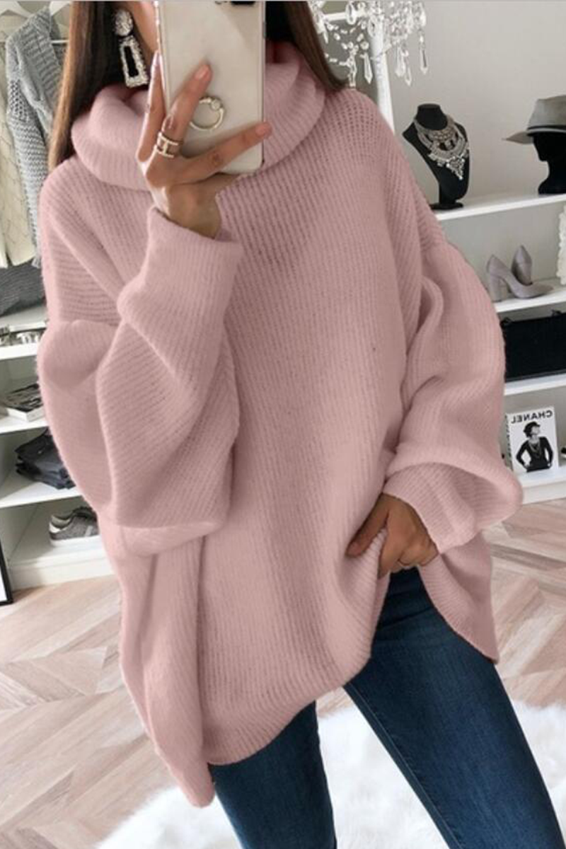 Kaynafashions - Fashion Solid Patchwork Turtleneck Sweaters(5 Colors)