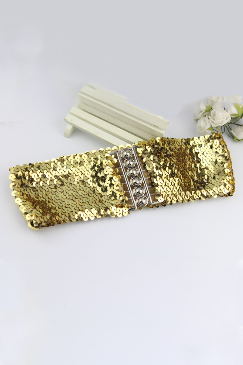 Kaynafashions - Fashion Elegant Solid Patchwork Sequins Belts