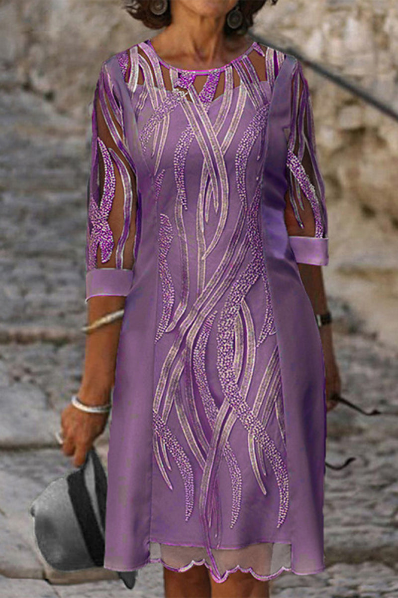 Kaynafashions - Casual Solid Buttons V Neck Long Sleeve Dresses(4 Colors)