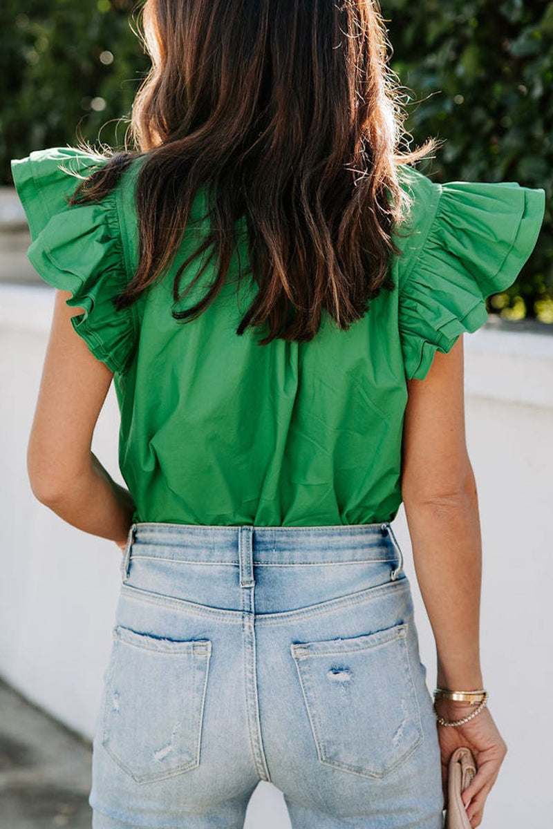 Kaynafashions - Casual Street Solid Patchwork V Neck T-Shirts