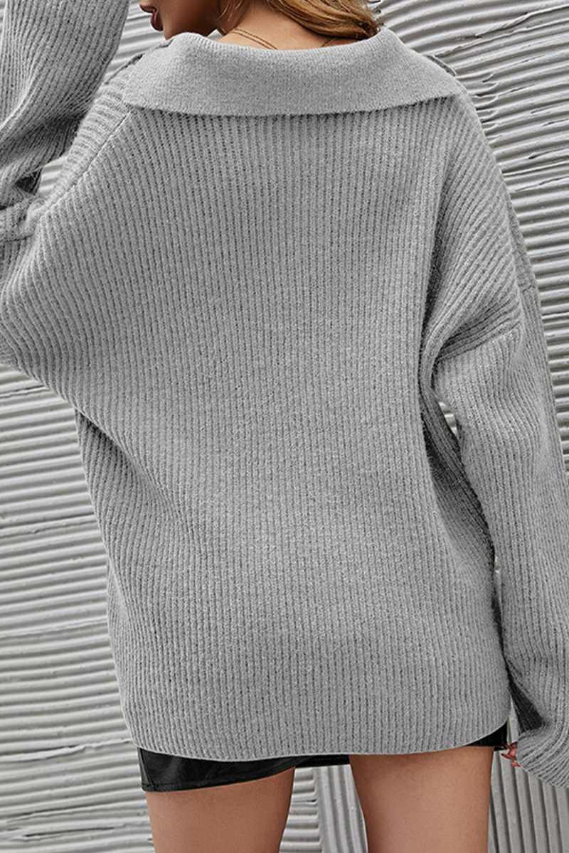 Kaynafashions - Casual Solid Patchwork Turndown Collar Tops(7 Colors)