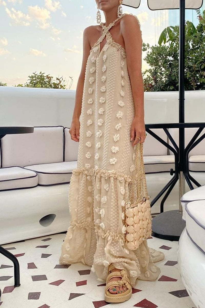 Kaynafashions - Casual British Style Solid Patchwork Halter A Line Dresses(6 Colors)