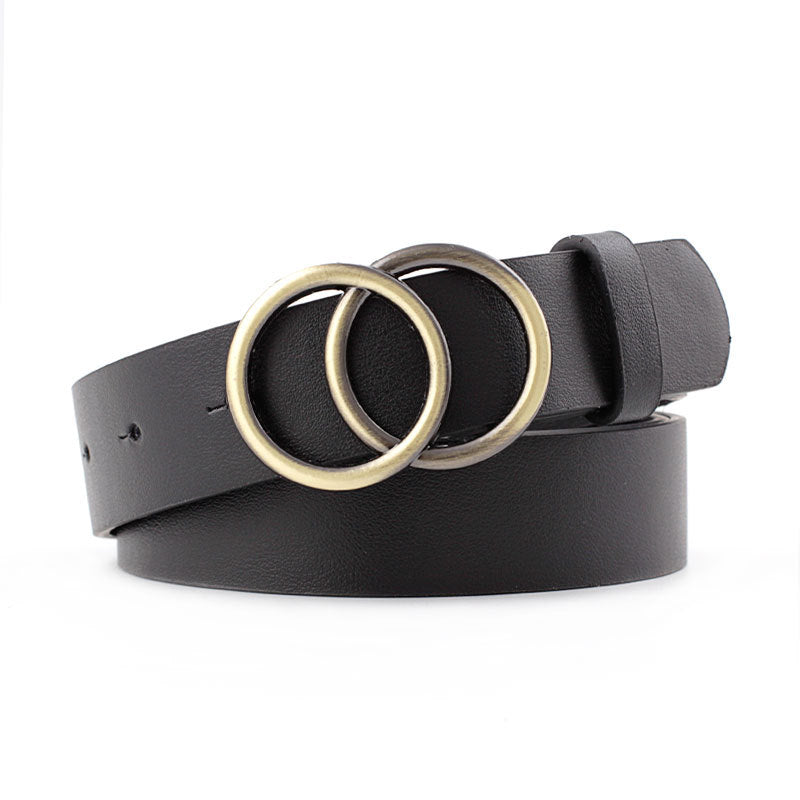 Kaynafashions - Fashion Casual Wild Round Buckle Belt