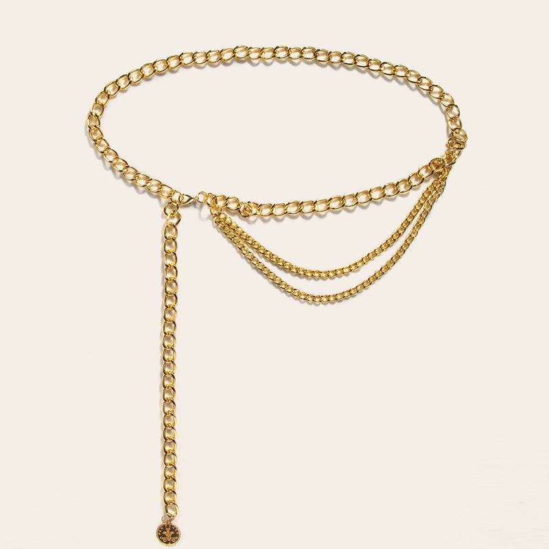 Kaynafashions - Fashion Solid Hollowed Out Waist Chain