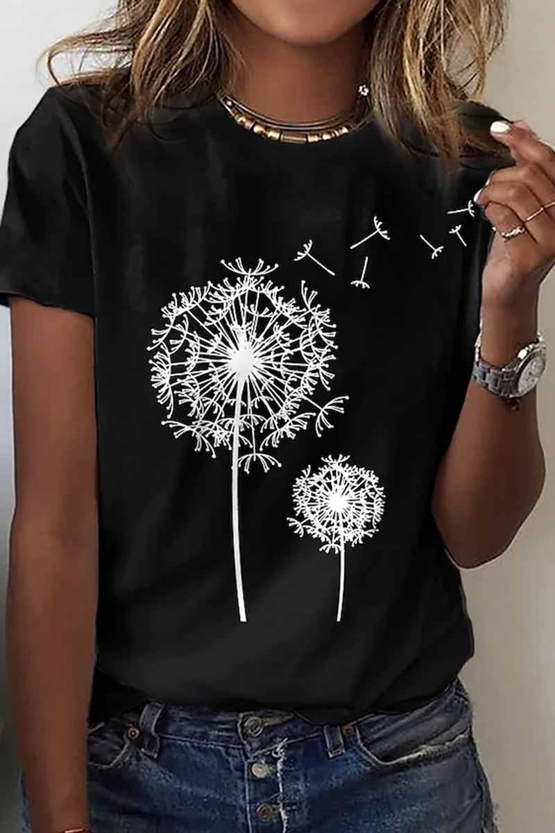 Kaynafashions - Street Print O Neck T-Shirts(8 Colors)