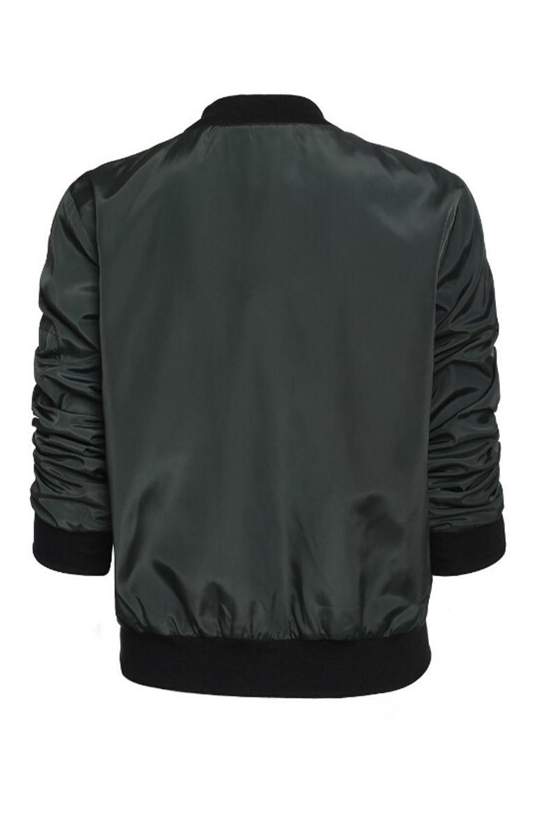 Kaynafashions - Fashion Solid Patchwork Zipper Collar Outerwear(3 colors)