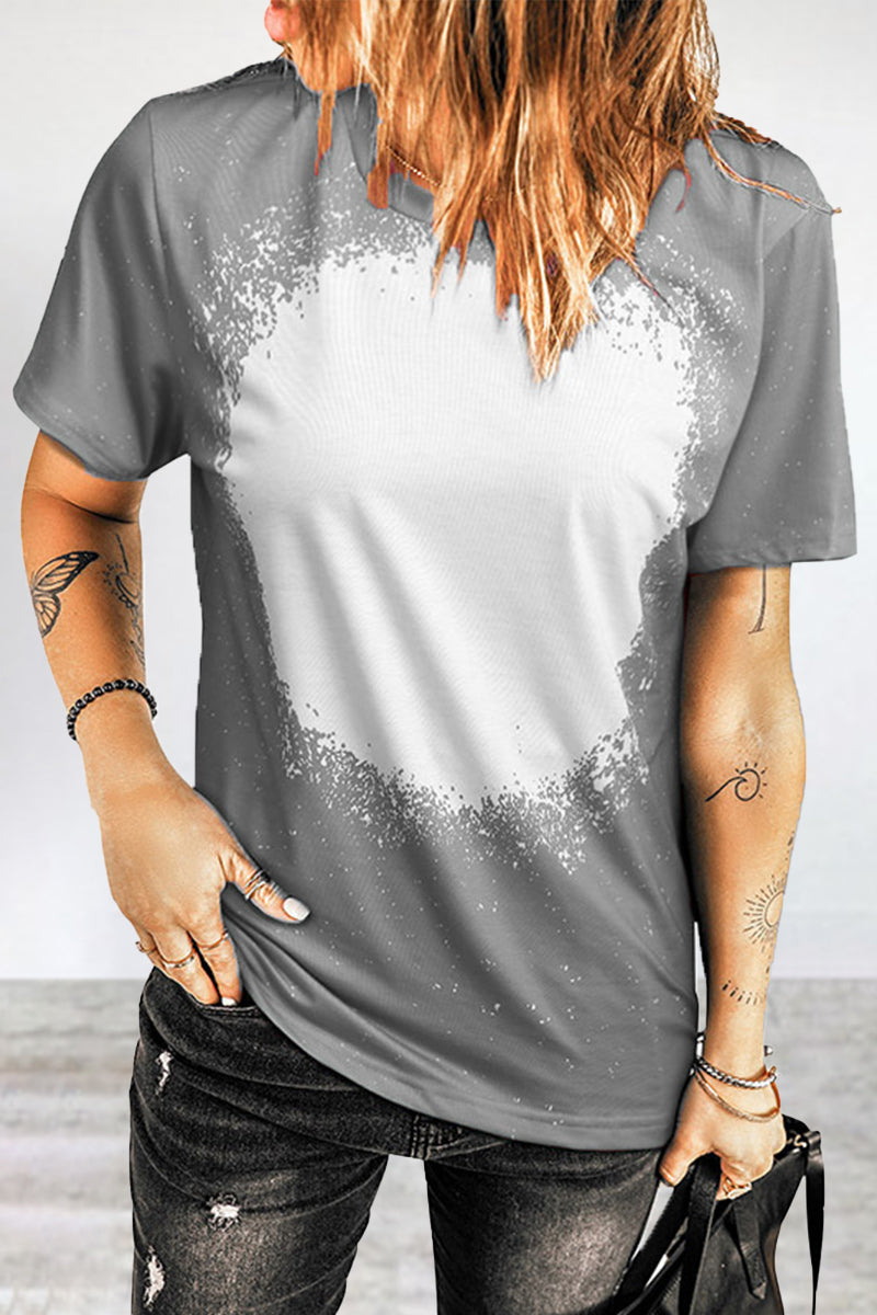 Kaynafashions - Casual Print Patchwork O Neck T-Shirts(6 Colors)