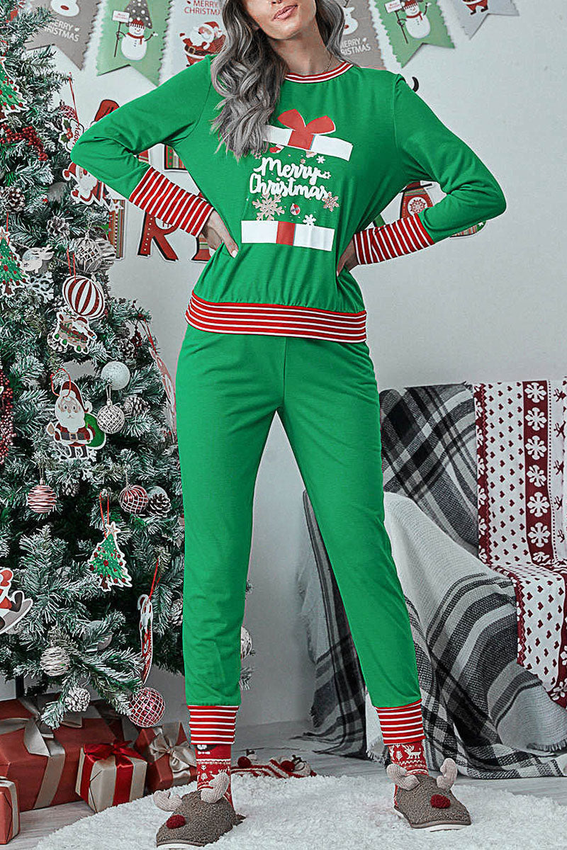 Kaynafashions - Fashion Living Print Patchwork O Neck Two Pieces