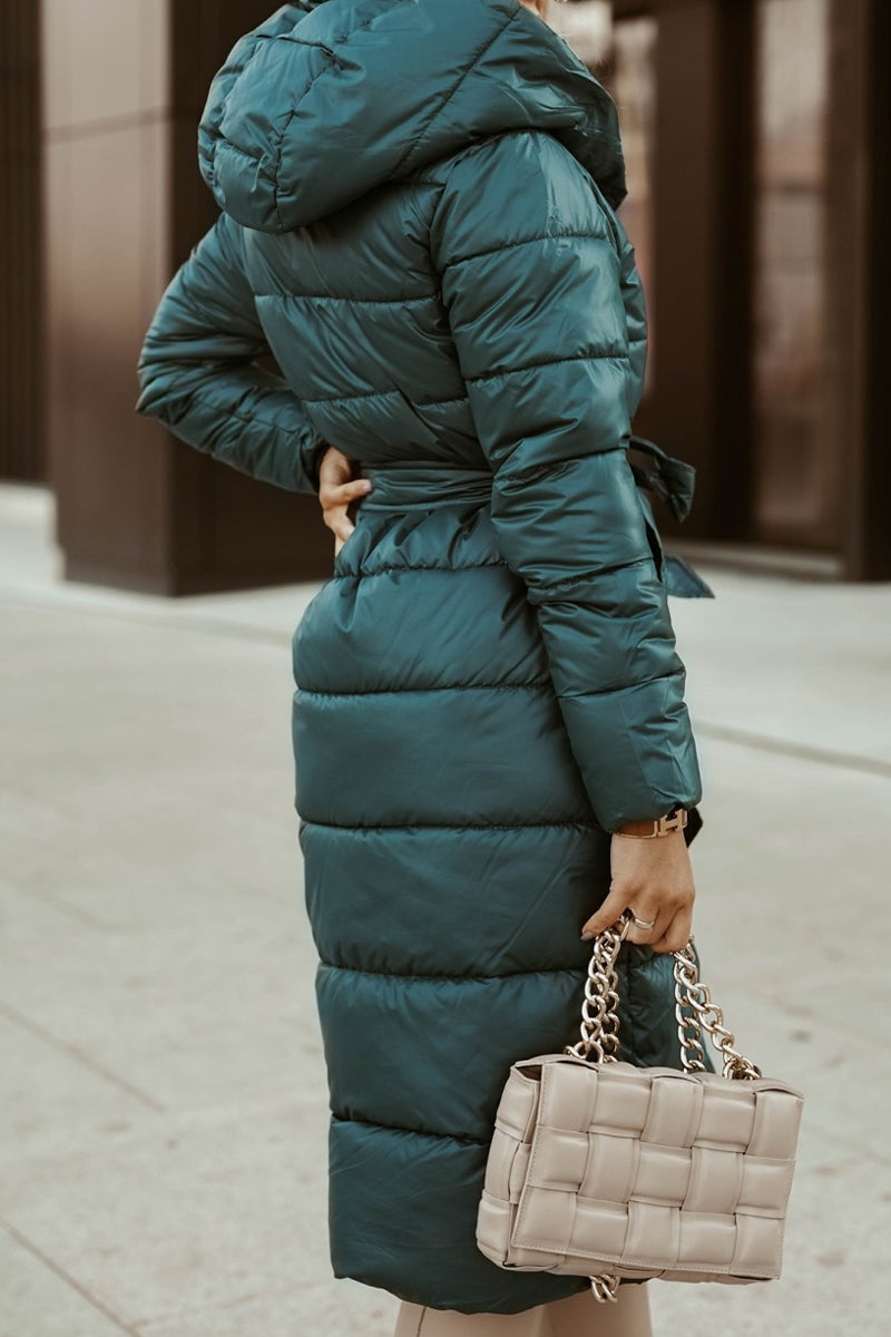 Kaynafashions - Elegant Print Solid Patchwork Half A Turtleneck Outerwear